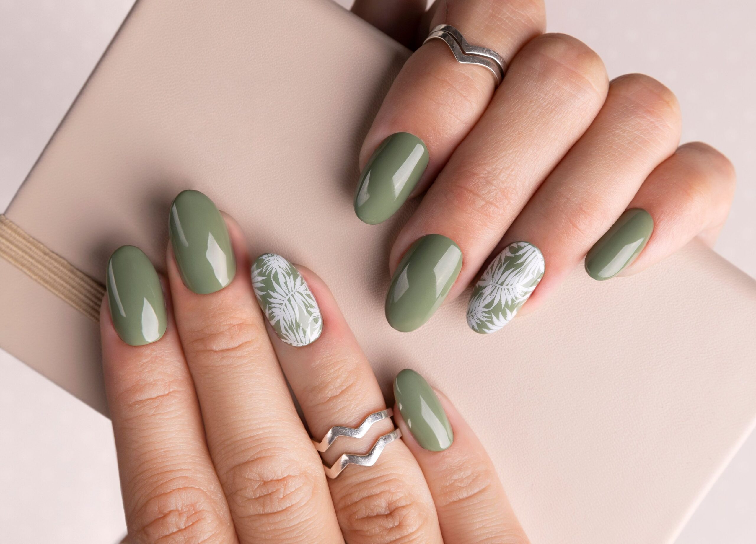 green floral design
