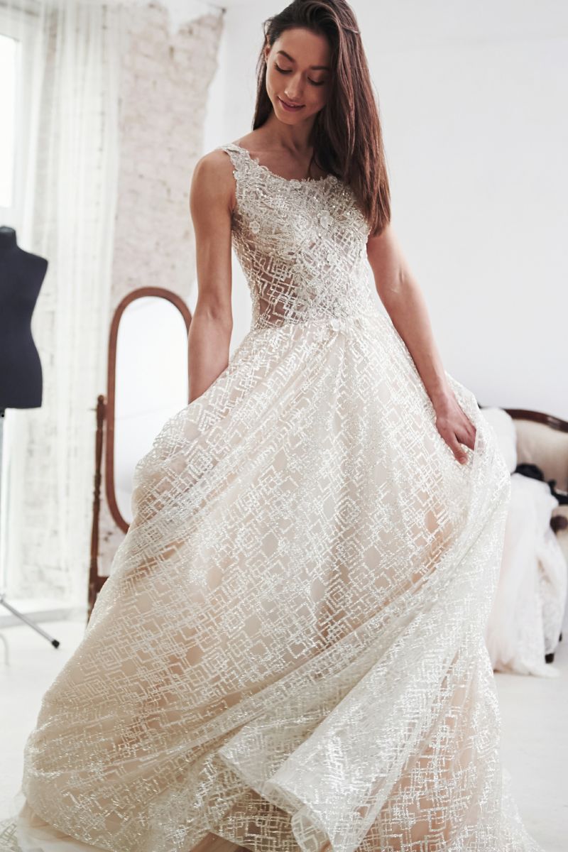 Square Neck Ballgown wedding dress