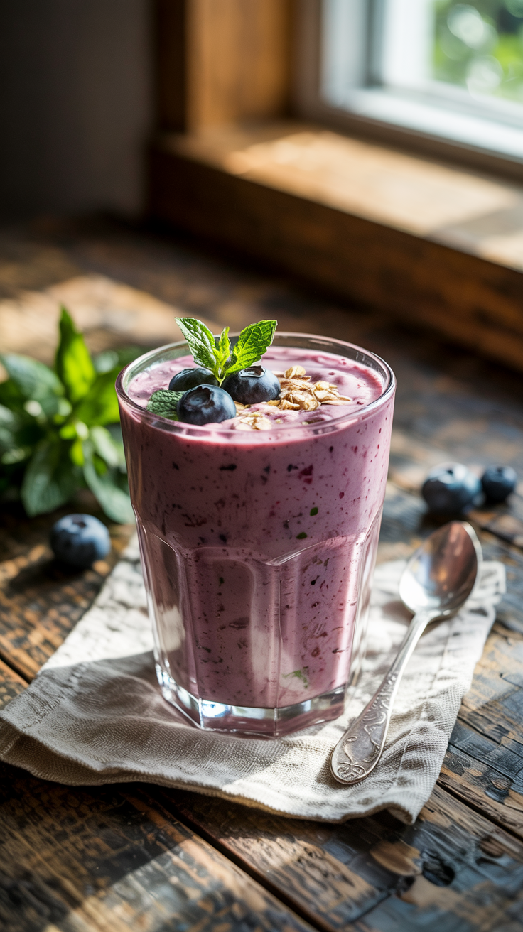 blueberry oatmeal smoothie