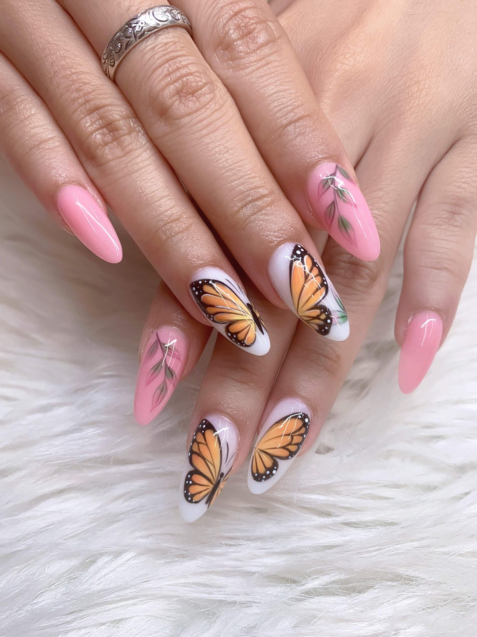 butterfly nail art