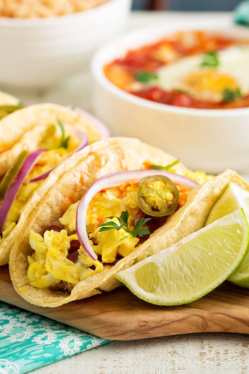 Egg & turkey breakfast tacos