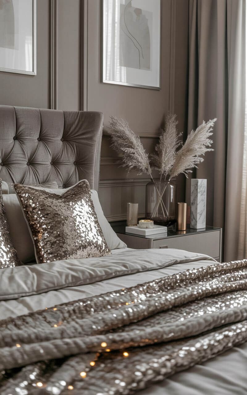 glamorous boho bedroom