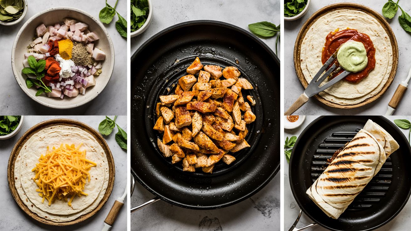 cheesy garlic chicken wrap ingredients