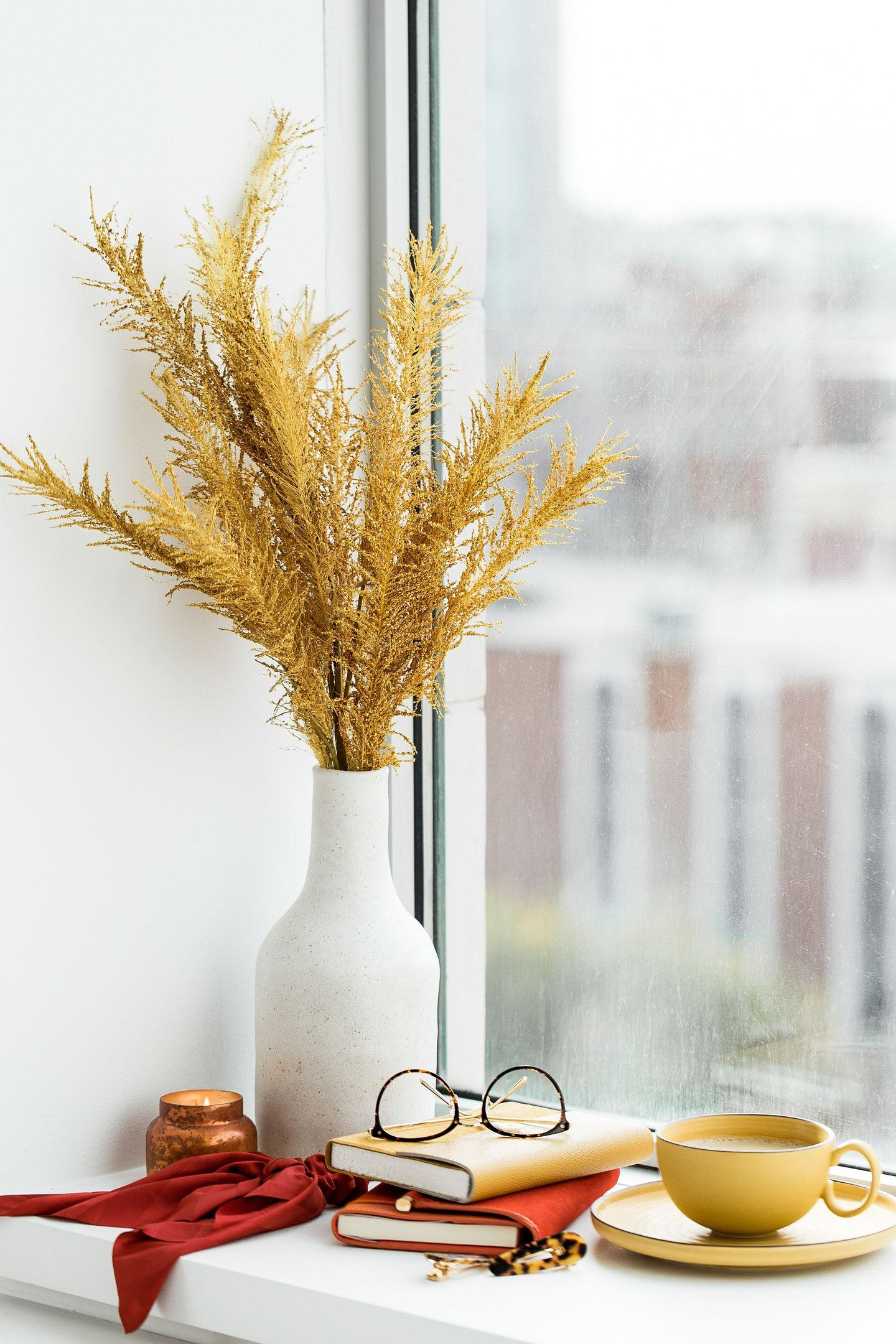 pampas grass & dried arrangements