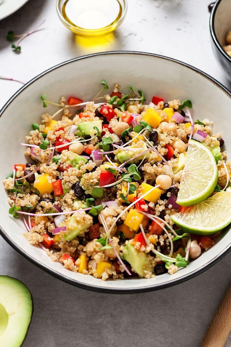 quinoa avocado protein breakfast bowl