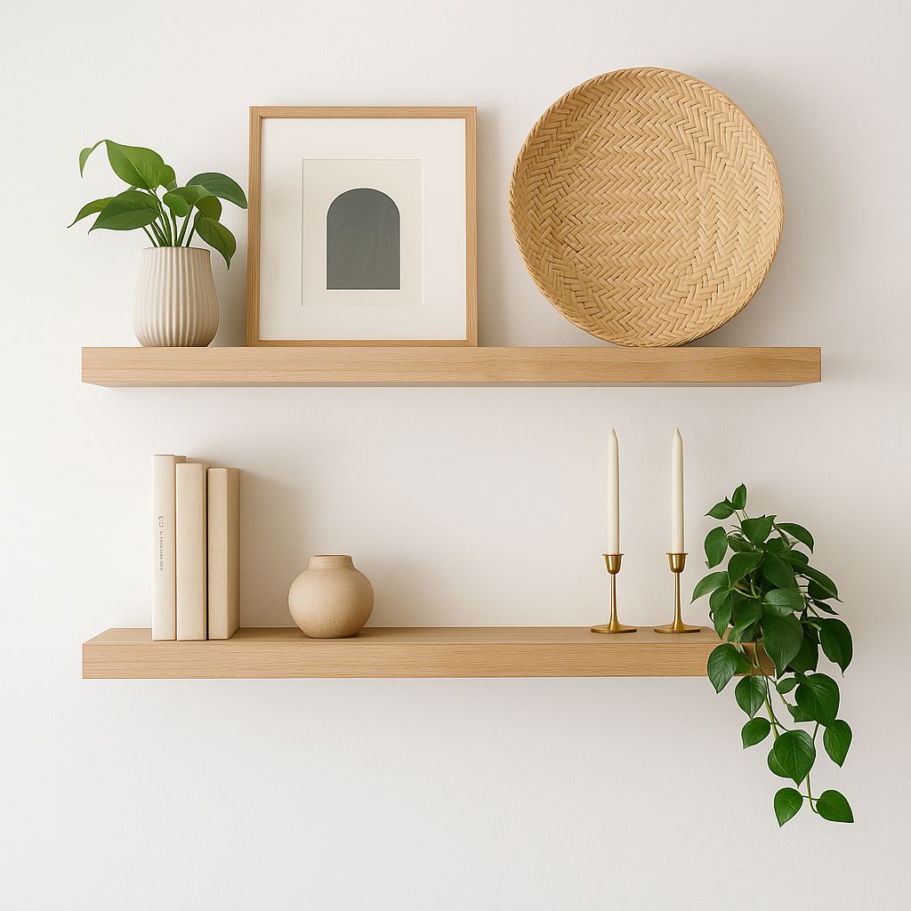 minimalist wall shelves