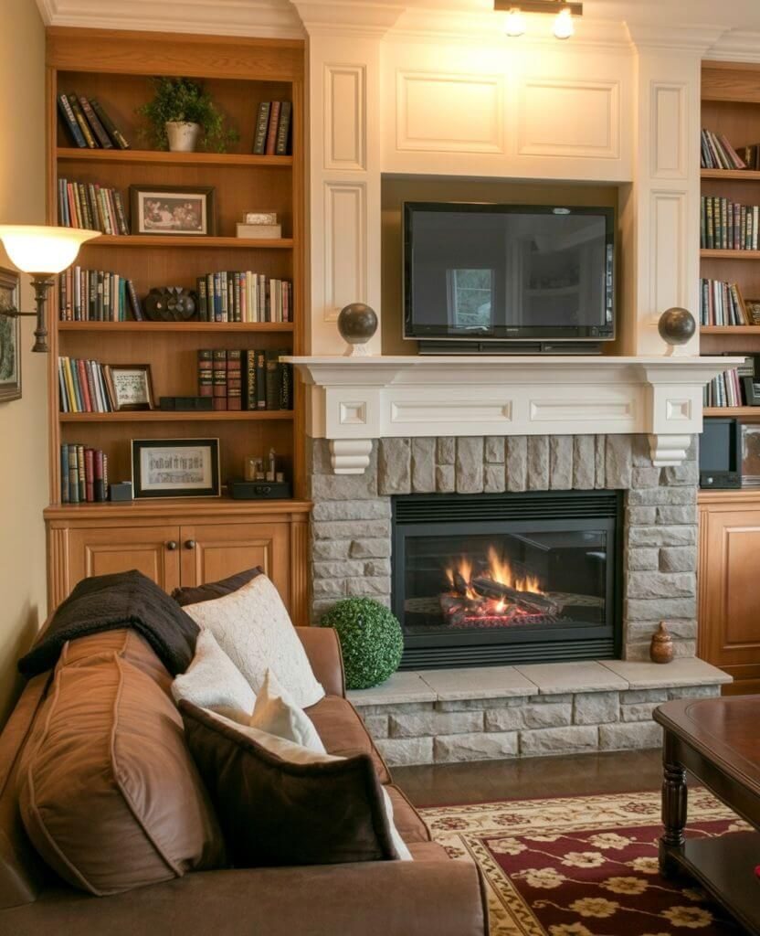 Stylish fireplace mantle ideas for every interior — stone, wood, and neutral tones for cozy built-in designs.