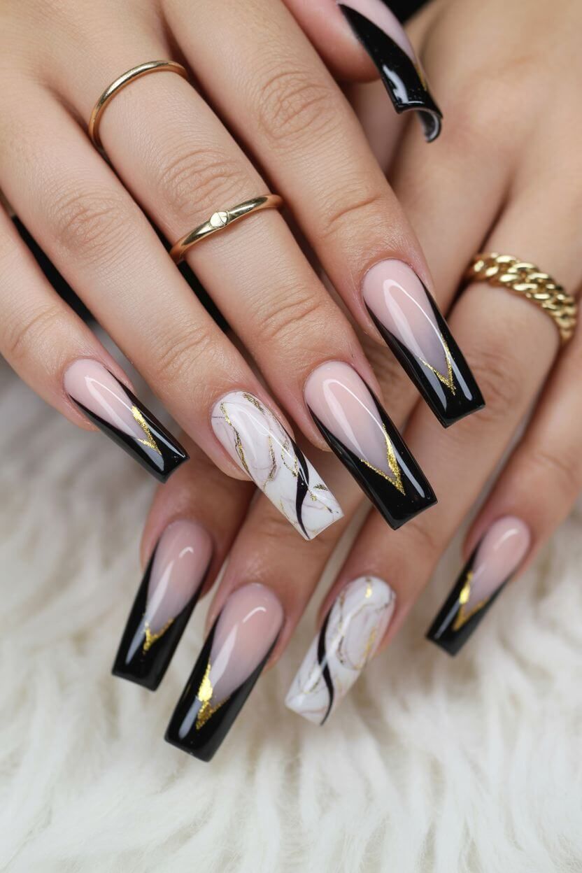 BLACK-AND-GOLD-WINTER-coffin-NAILS BLACK-AND-GOLD-WINTER-coffin-NAILS