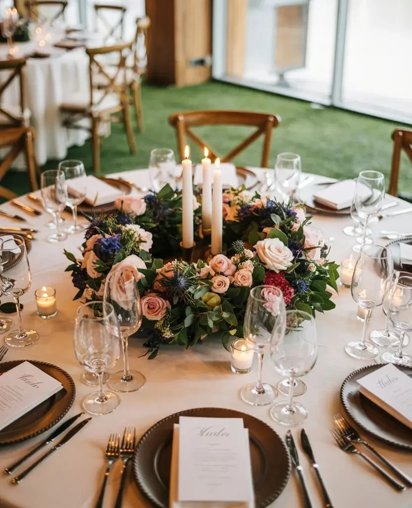 round table wedding centerpiece ideas 2