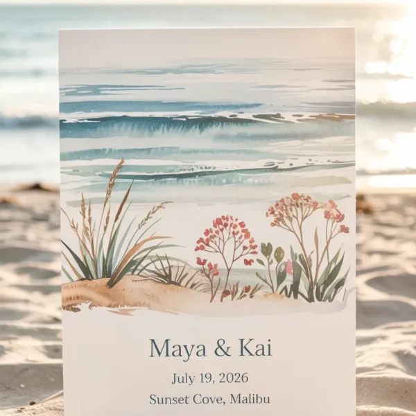 beach wedding invitation ideas