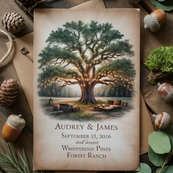 woodland wedding invitation ideas