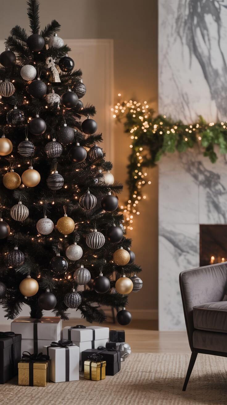 black-christmas-tree-decorations black-christmas-tree-decorations