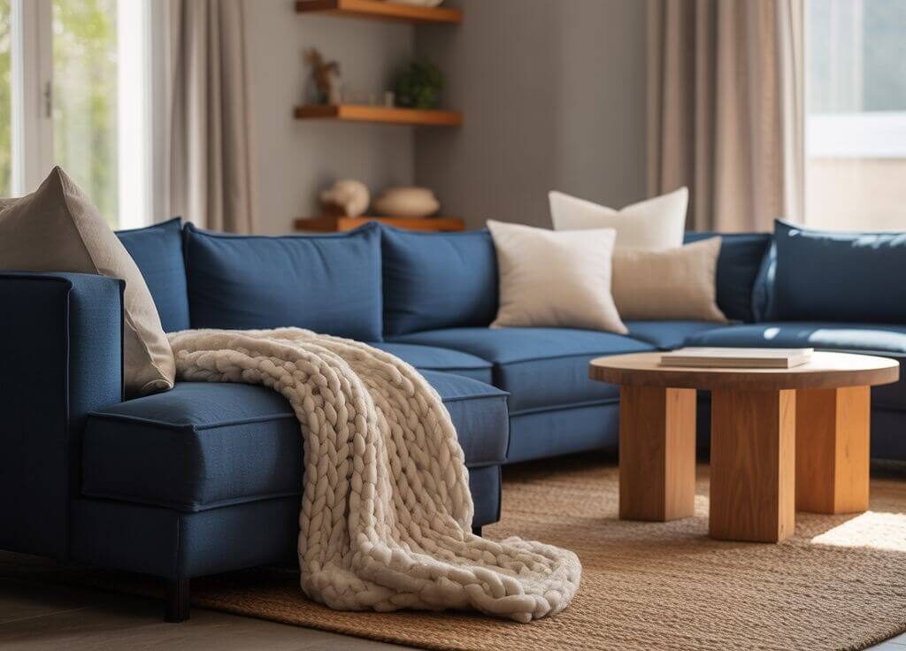 blue-couch-living-room-warm-neutral-textures