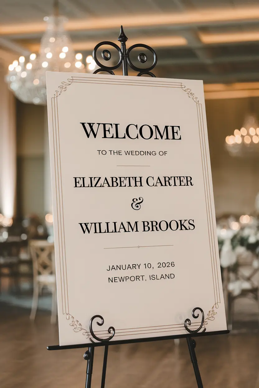 wedding welcome sign ideas 11