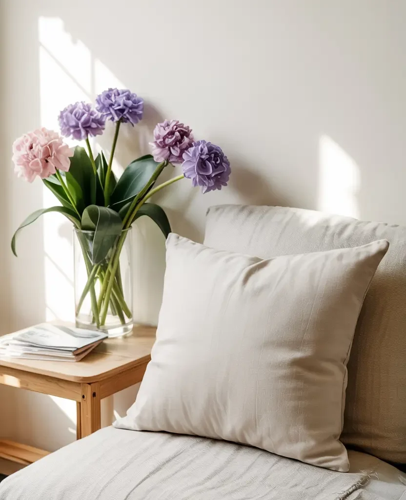 diy spring decor cushion handmade aesthetic living room