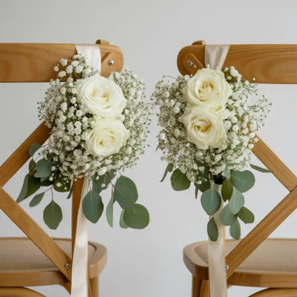 wildflower chair decoration bunch for ceremony aisle