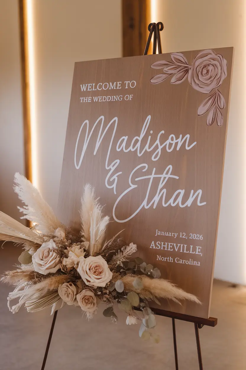 wedding welcome sign ideas 15