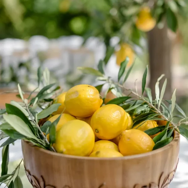 lemon basket centerpiece for table decor