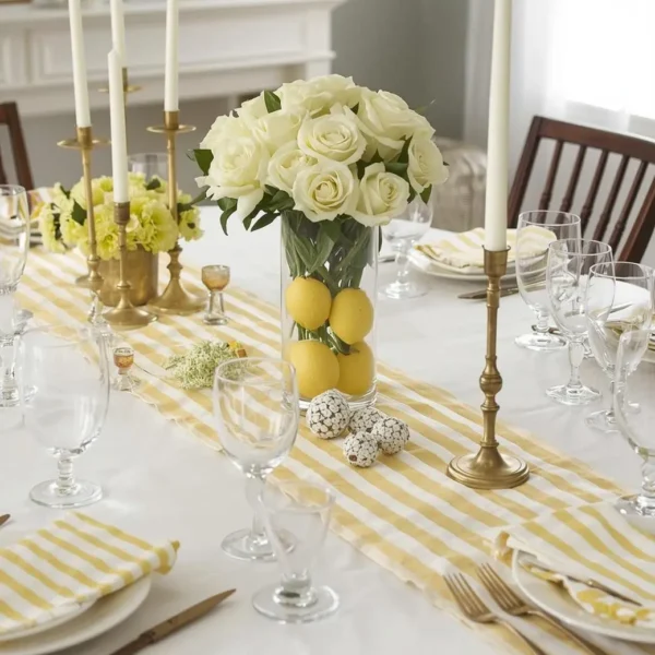 lemon table setting decor pieces