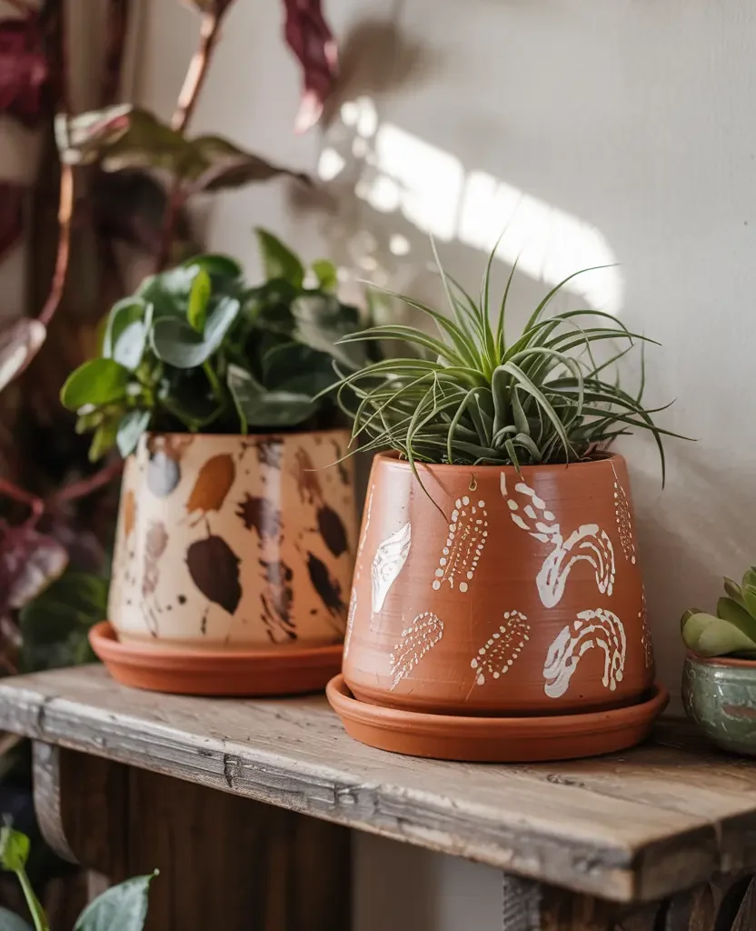 diy spring decor plant pots neutral aesthetic