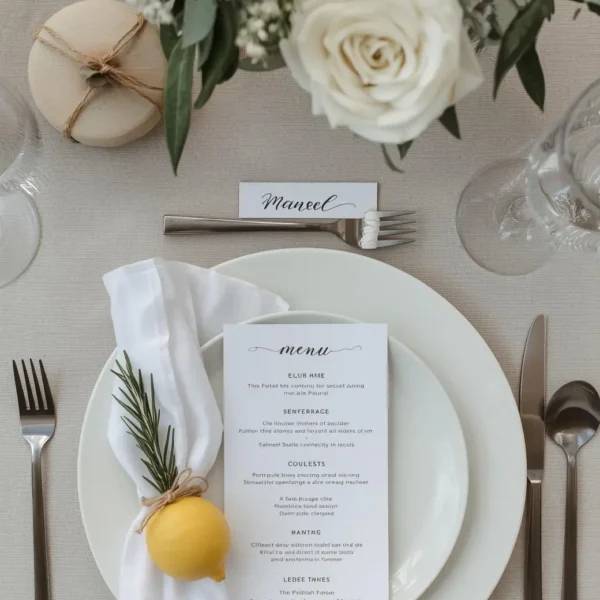personalized lemon table decor