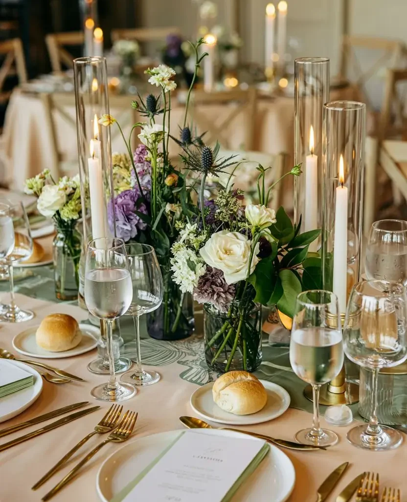 round table wedding centerpiece ideas 16